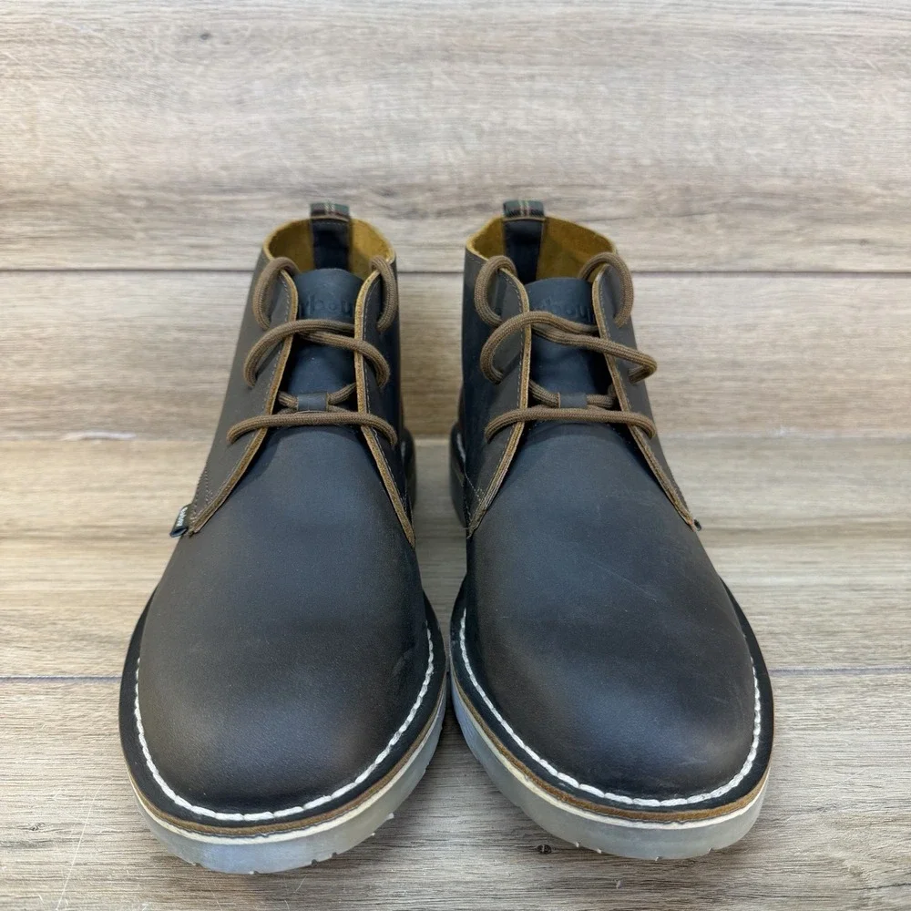 Barbour Siton Desert Boot Leather Brown Chukka Men's Size US 9 UK 8